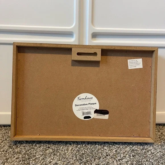 Brown and Cream 'Just Be Happy' Wall Art - Picture 2 of 2